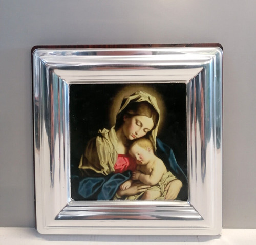Quadro argento madonna con - quadro, in